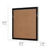 Handmade Framed Natural Straw and Linen Wall Art Decor - 23.5" x 23.5"